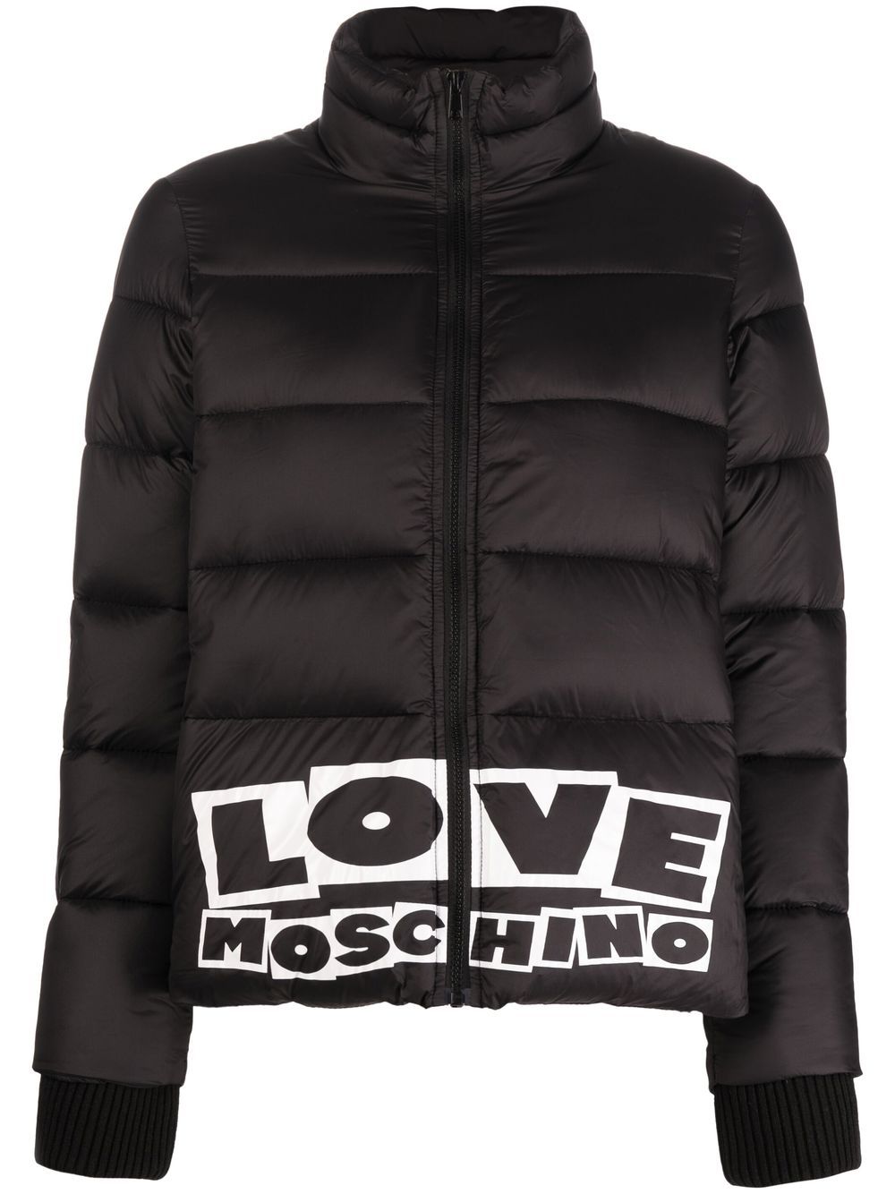 Love Moschino logo-print padded jacket - Black von Love Moschino