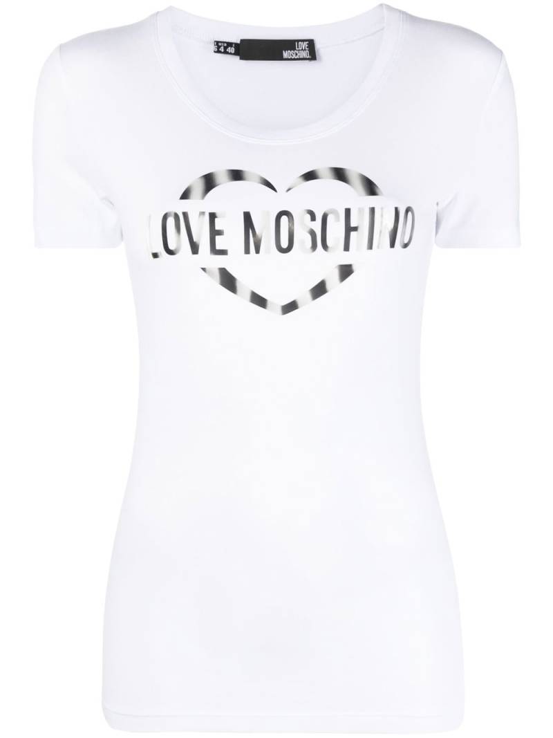 Love Moschino logo-print round-neck T-shirt - White von Love Moschino