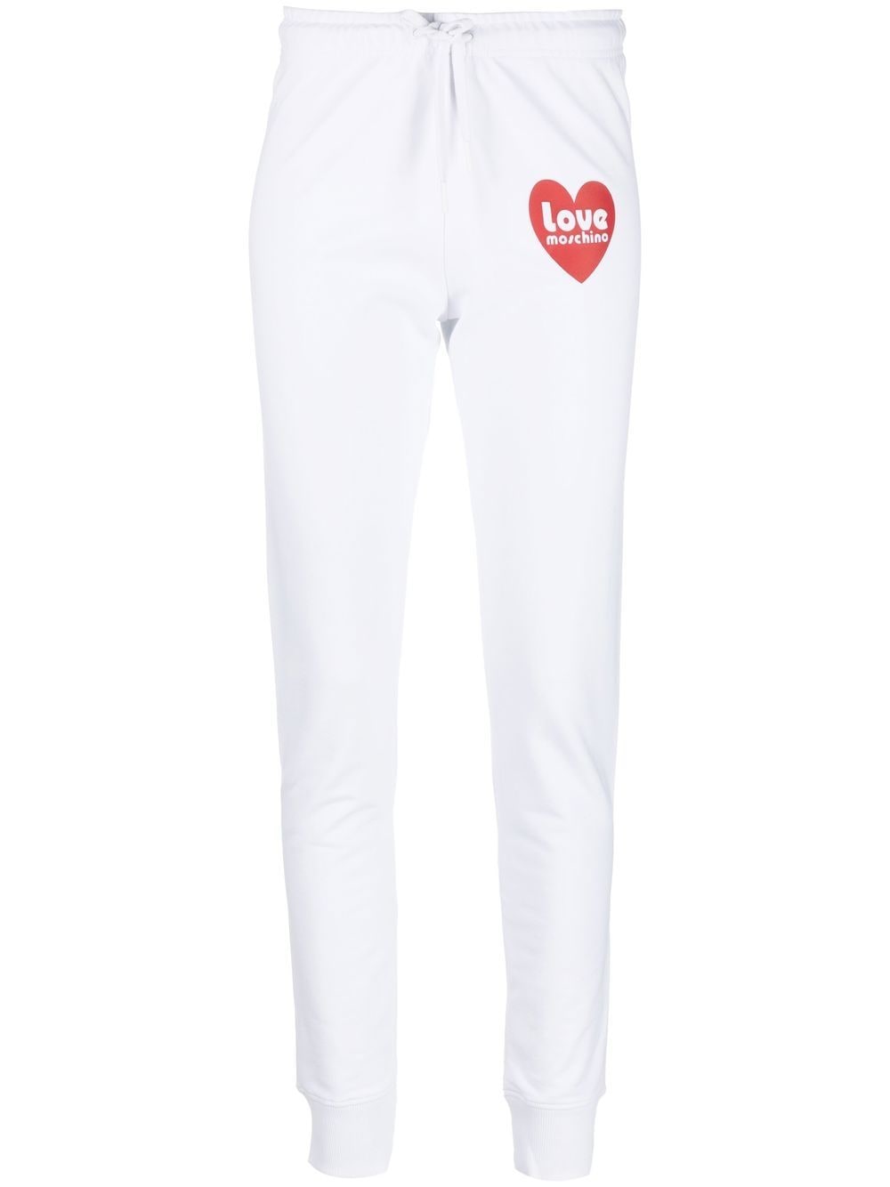 Love Moschino logo-print track trousers - White von Love Moschino