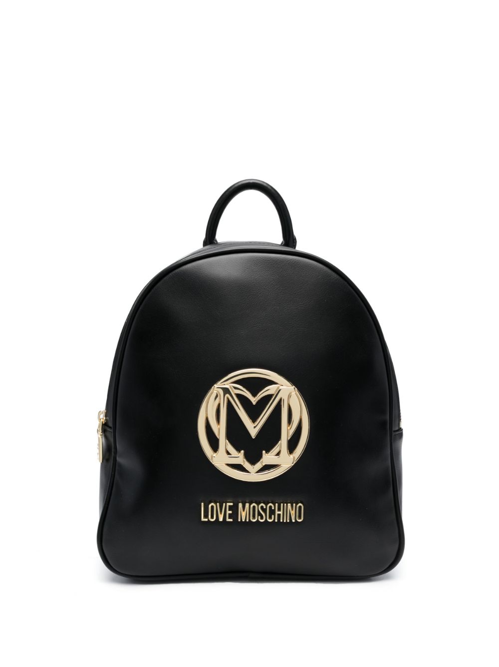 Love Moschino logo-plaque top-zip backpack - Black von Love Moschino