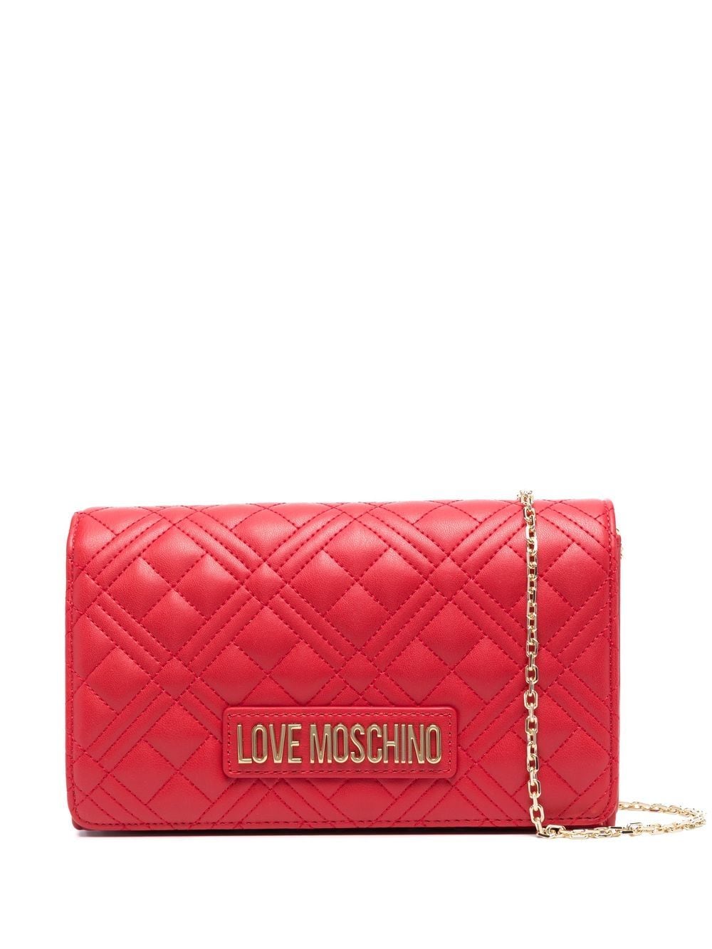 Love Moschino quilted faux-leather crossbody bag - Red von Love Moschino