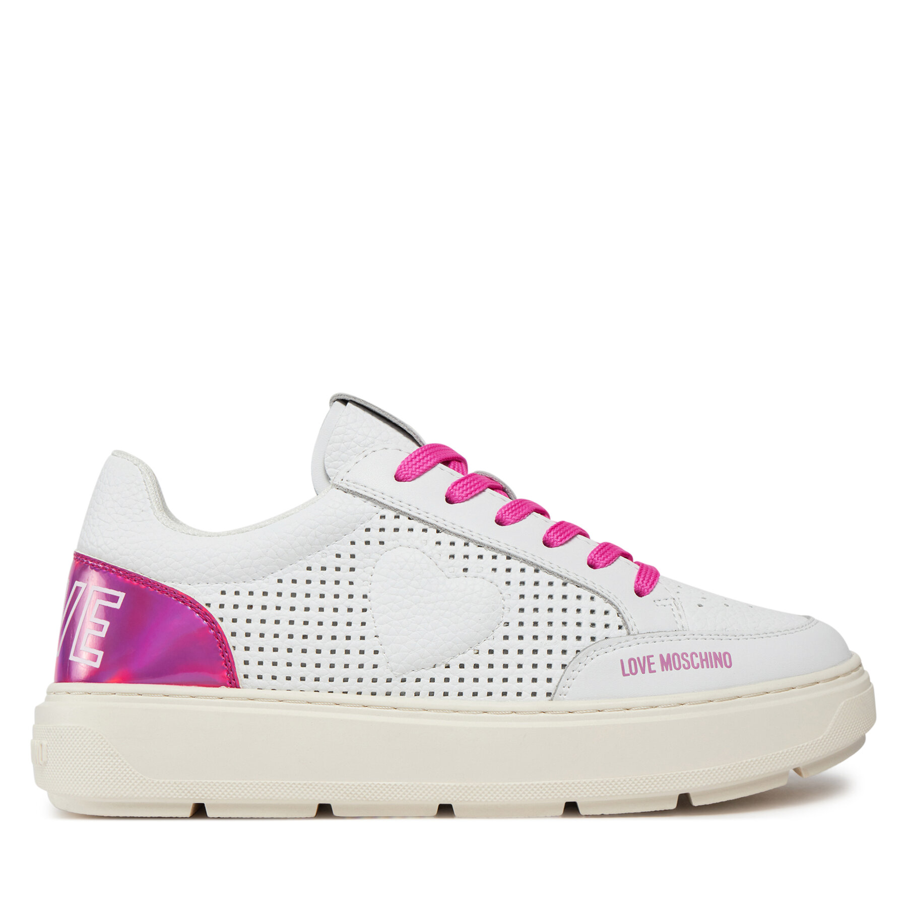 Sneakers LOVE MOSCHINO JA15274G1IJC410B Bia/Fux von Love Moschino