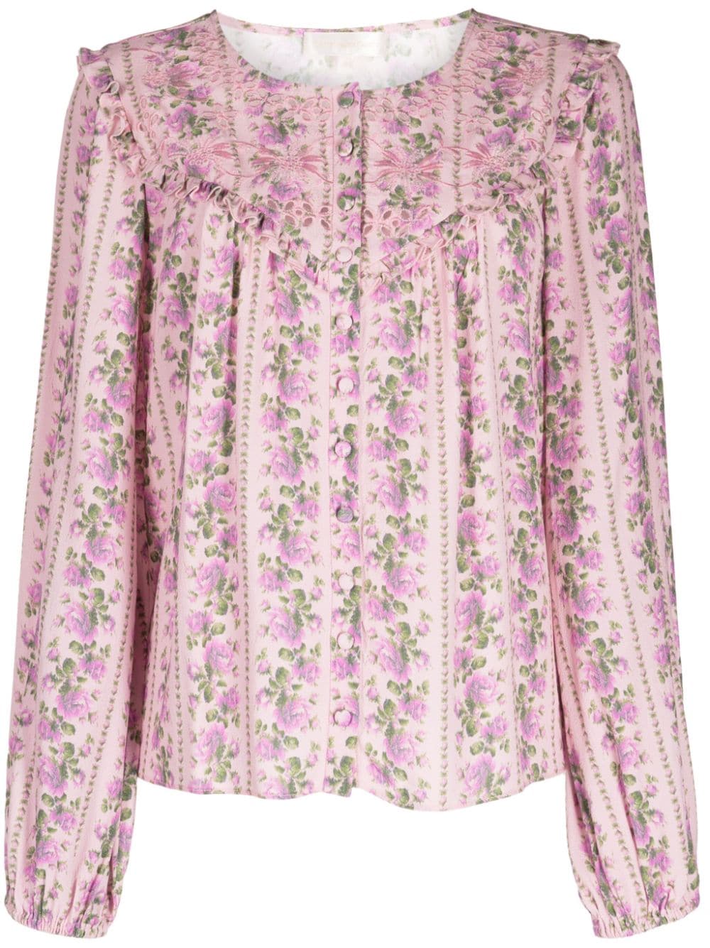 LoveShackFancy Sanderson floral-print blouse - Pink von LoveShackFancy
