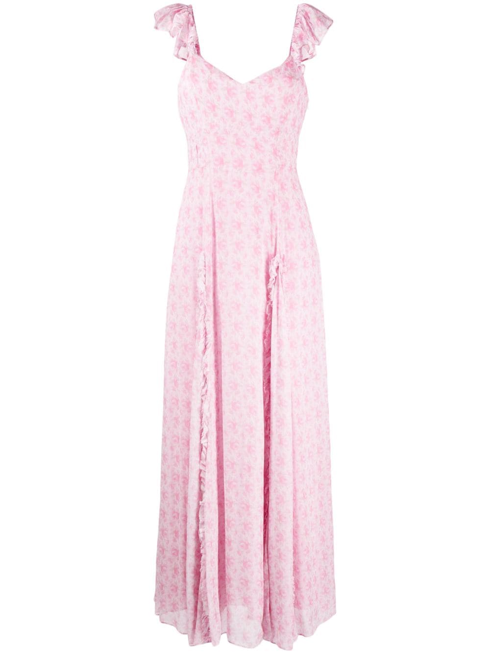 LoveShackFancy Tulonne rose-print dress - Pink von LoveShackFancy