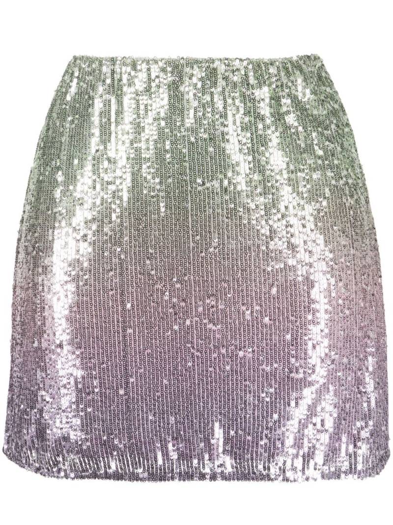 LoveShackFancy sequin-embellished mini skirt - Purple von LoveShackFancy