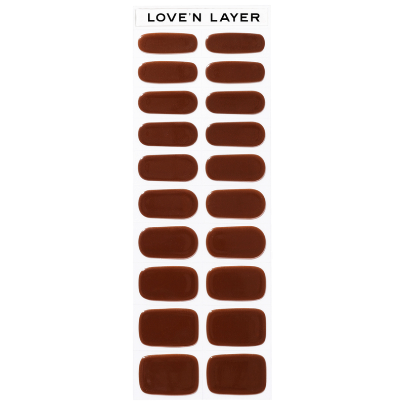 Nagelfolie Solid Chocolate Brown Damen Braun 1 pezzo von Lovenlayer