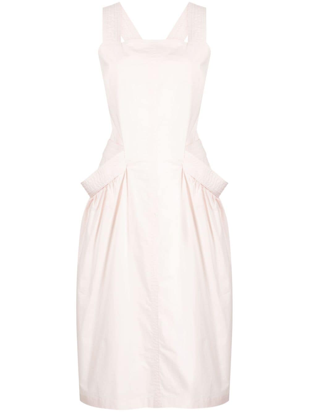 Low Classic Apron cotton midi dress - Pink von Low Classic
