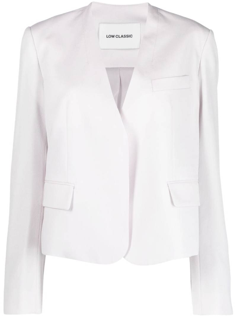 Low Classic single-breasted collarless blazer - Purple von Low Classic