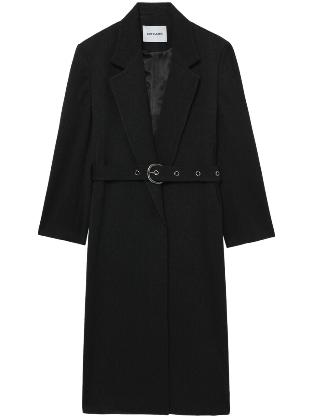 Low Classic belted single-breasted coat - Black von Low Classic