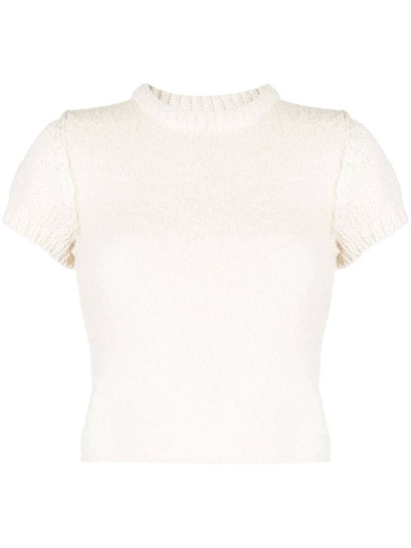 Low Classic cap-sleeves wool-blend jumper - White von Low Classic