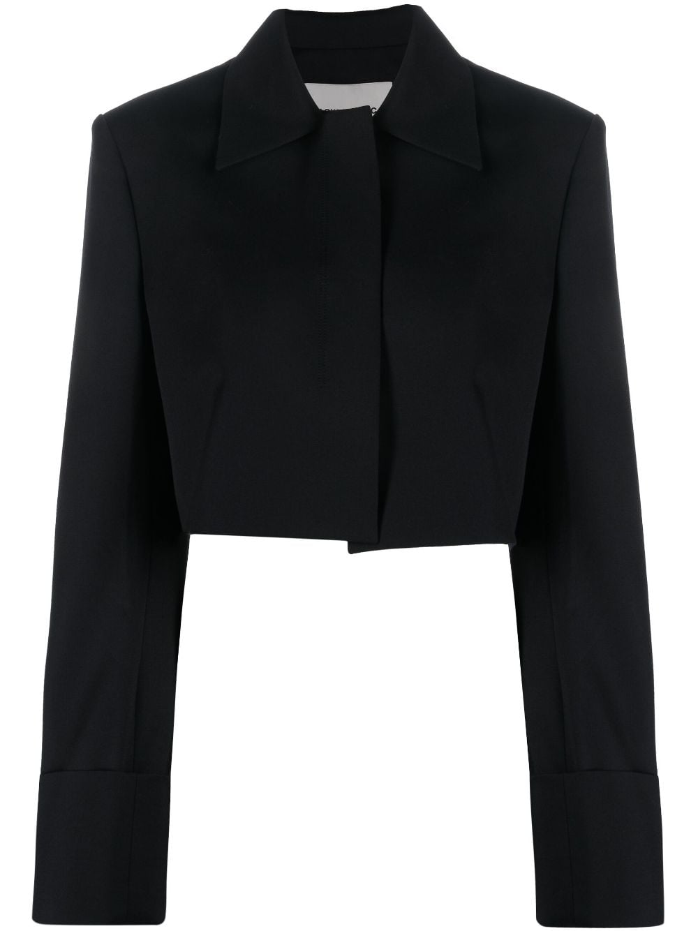 Low Classic cropped concealed-front jacket - Blue von Low Classic