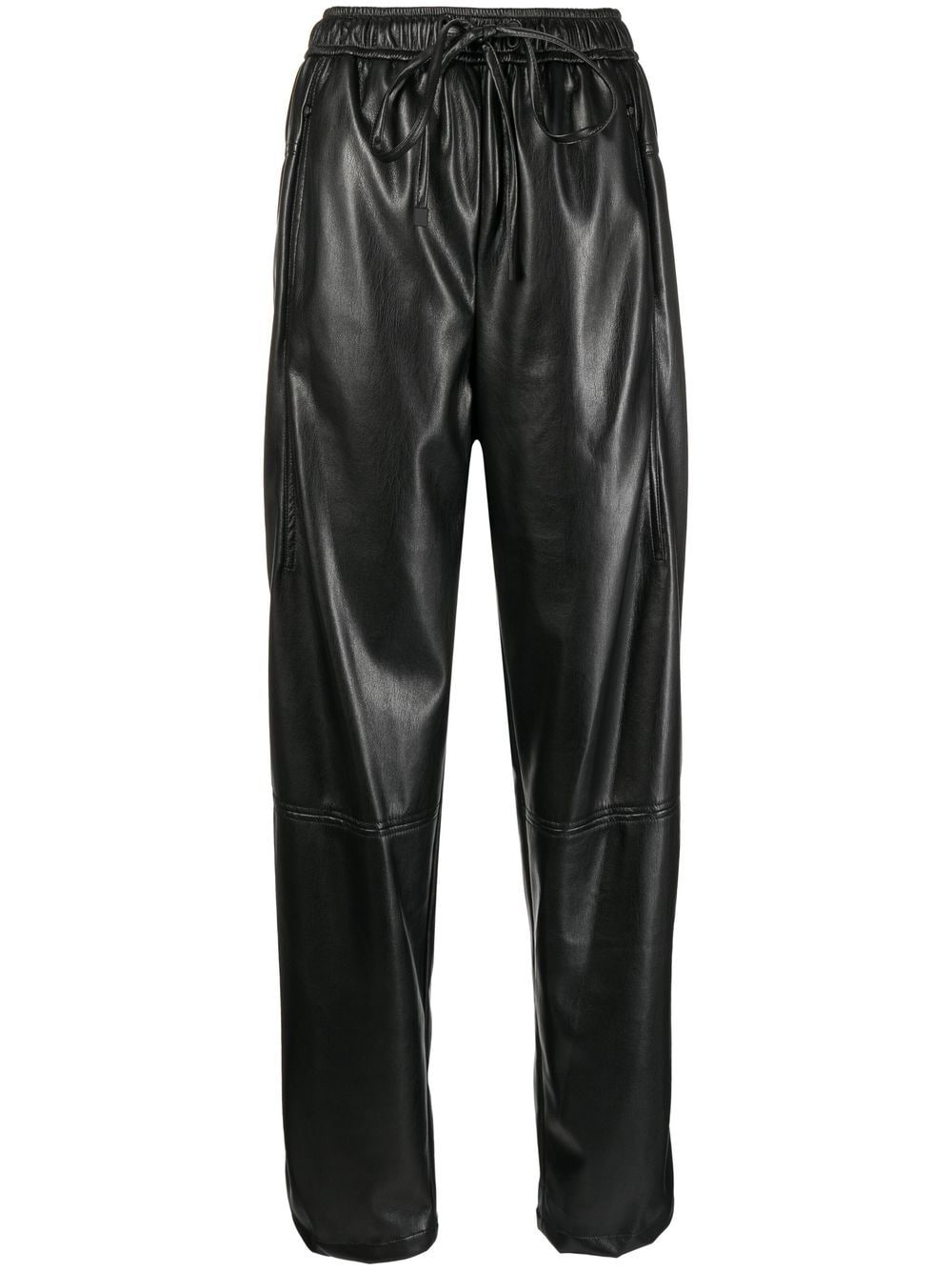 Low Classic faux-leather drawstring trousers - Black von Low Classic