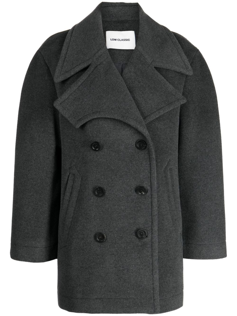 Low Classic notched-lapels double-breasted coat - Grey von Low Classic
