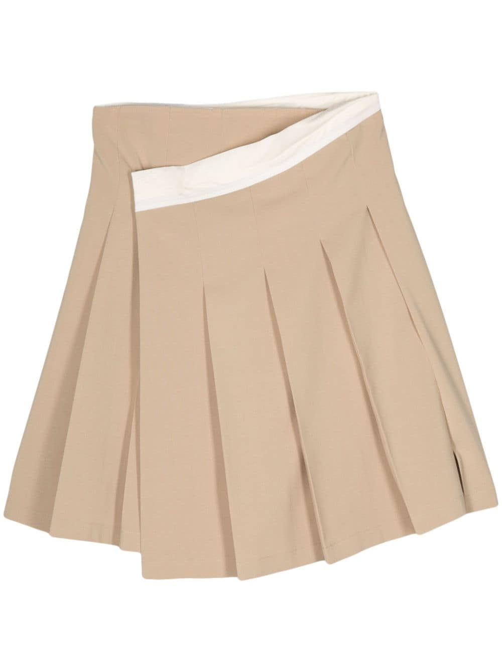 Low Classic pleat-detail wrap skirt - Neutrals von Low Classic