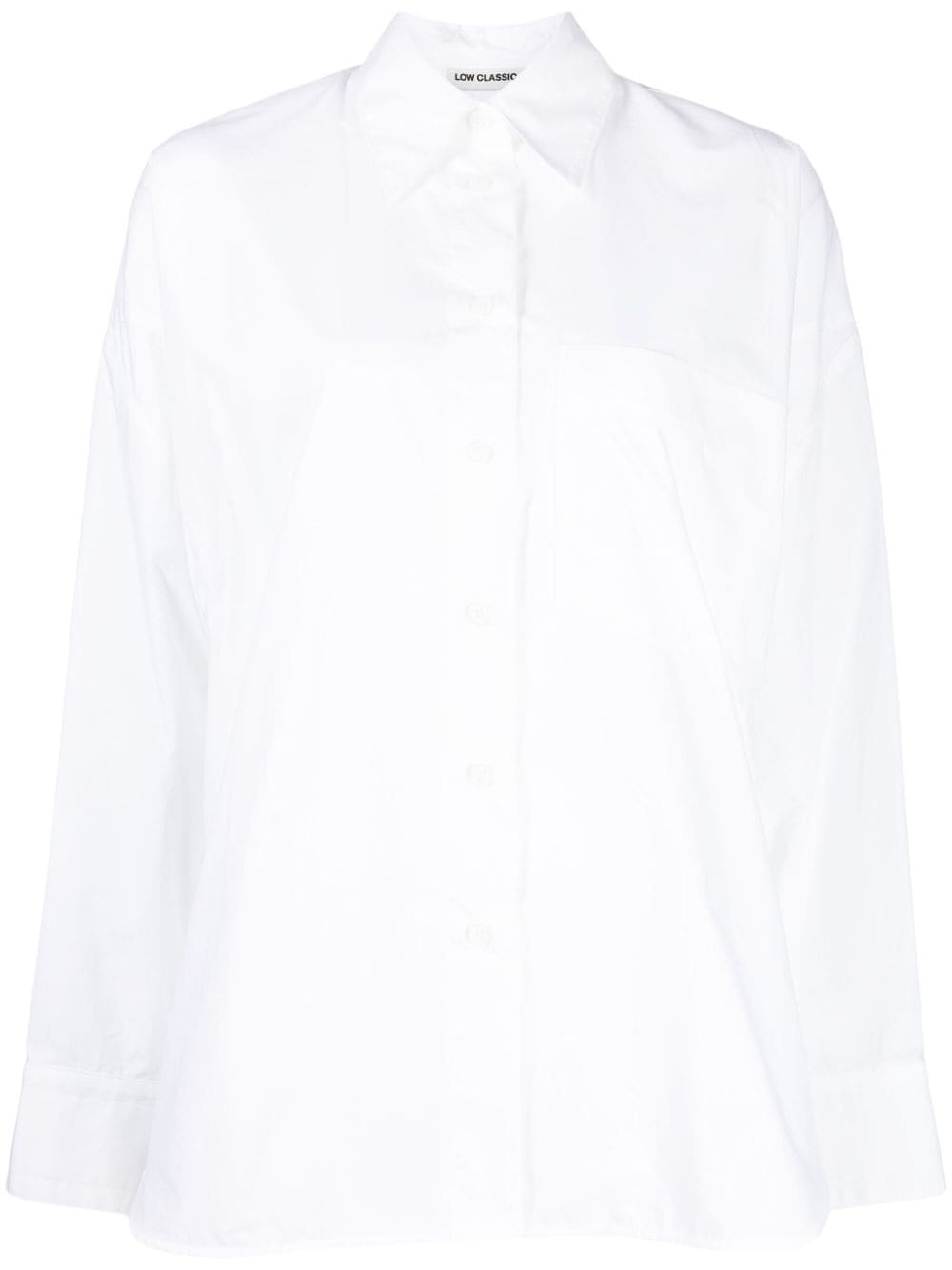 Low Classic straight-point collar cotton shirt - White von Low Classic