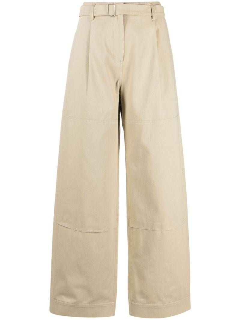 Low Classic wide-leg belted trousers - Neutrals von Low Classic