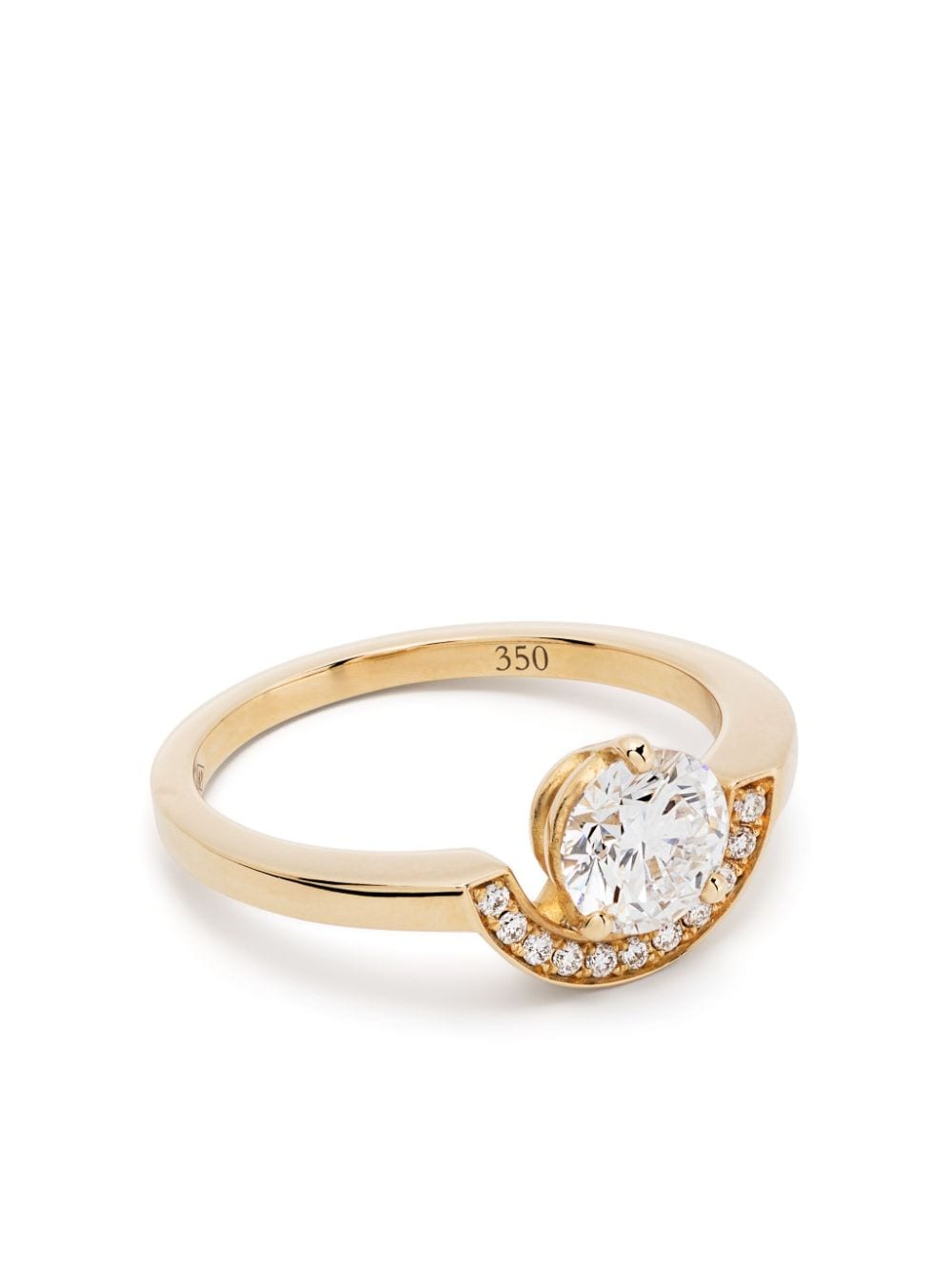 Loyal.e Paris 18kt recycled yellow gold Intrépide Petit Arc diamond ring von Loyal.e Paris