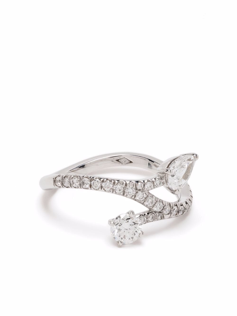 Loyal.e Paris 18kt recycled white gold Toi+Moi Toujours diamond ring - Silver von Loyal.e Paris