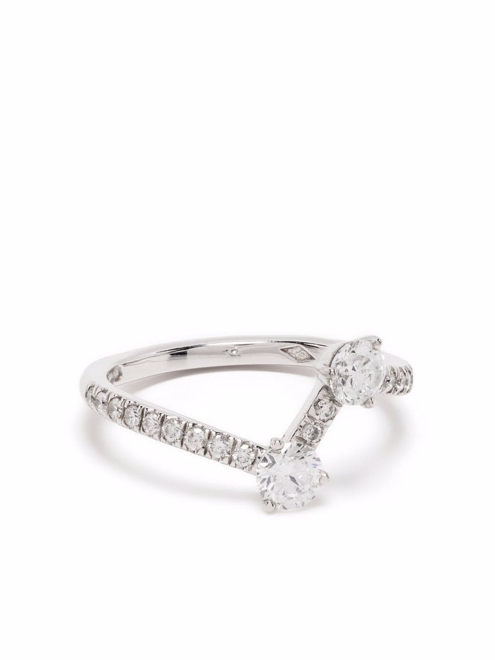 Loyal.e Paris 18kt recycled white gold Toi+Moi diamond ring - Silver von Loyal.e Paris