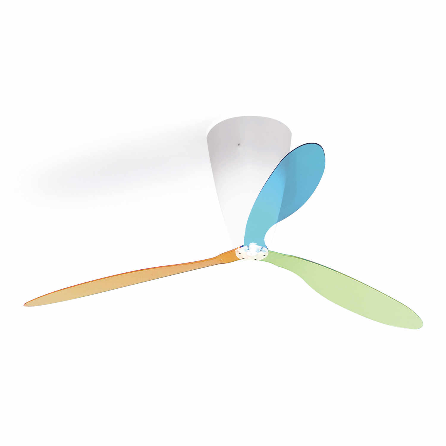 D28 BLOW Deckenleuchte, Blades multicolour (blue, green, orange) von Luceplan