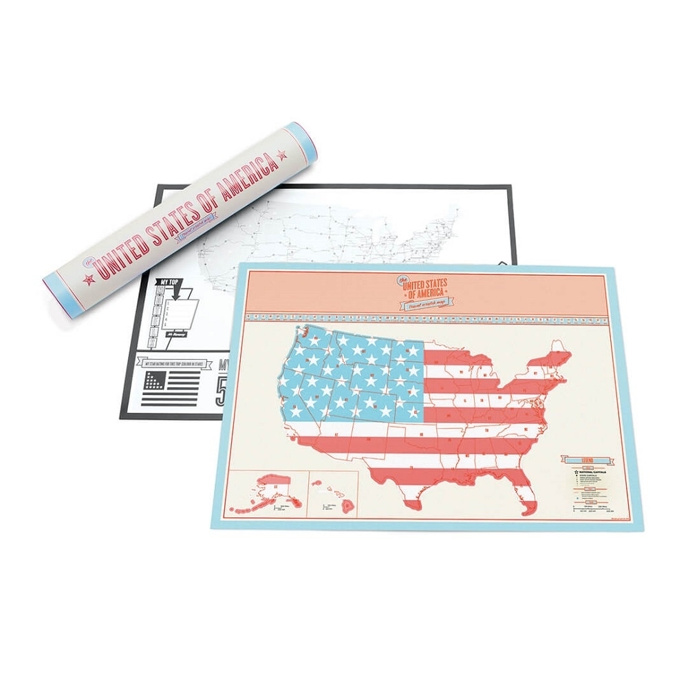 Travel Edition Scratch Map USA - Reisekarte Travel Edition Scratch Map USA - Reisekarte von Luckies