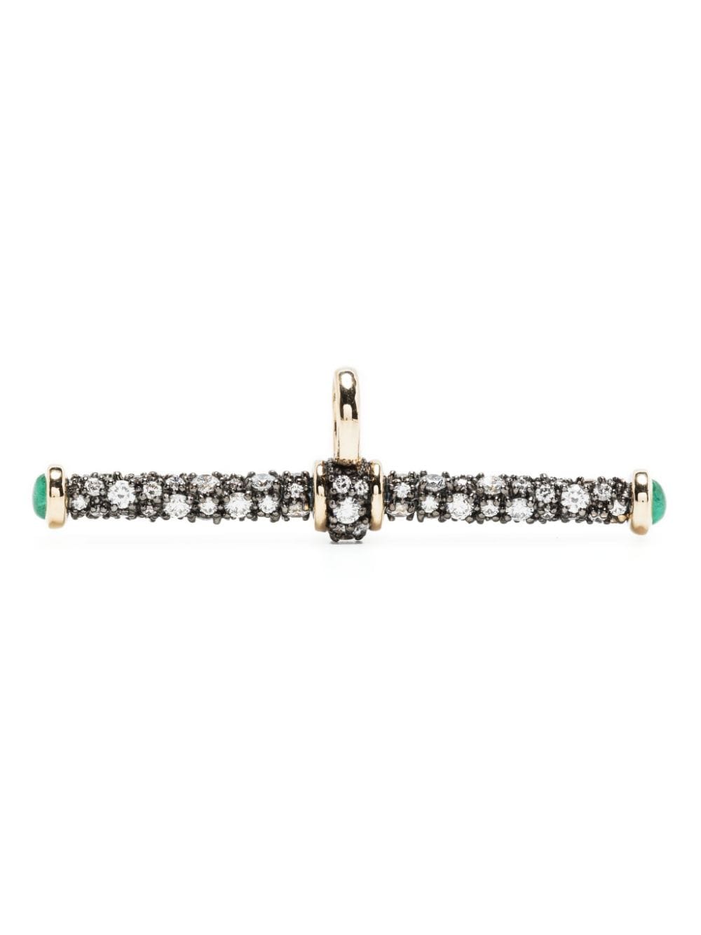Lucy Delius Jewellery Diamond Pavé T-Bar pendant - Silver von Lucy Delius Jewellery