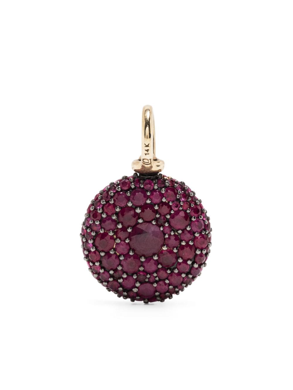 Lucy Delius Jewellery Ruby Victorian Set Pocket watch pendant - Red von Lucy Delius Jewellery