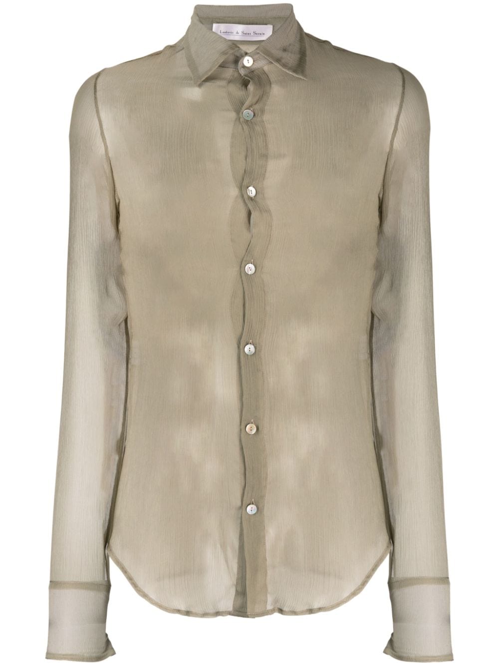 Ludovic de Saint Sernin Slim sheer shirt - Green von Ludovic de Saint Sernin