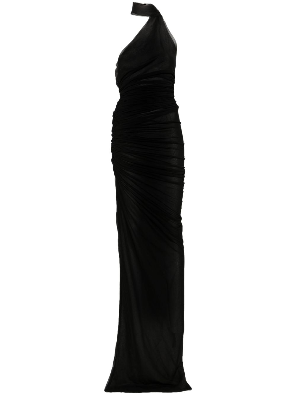 Ludovic de Saint Sernin ruched halterneck maxi dress - Black von Ludovic de Saint Sernin