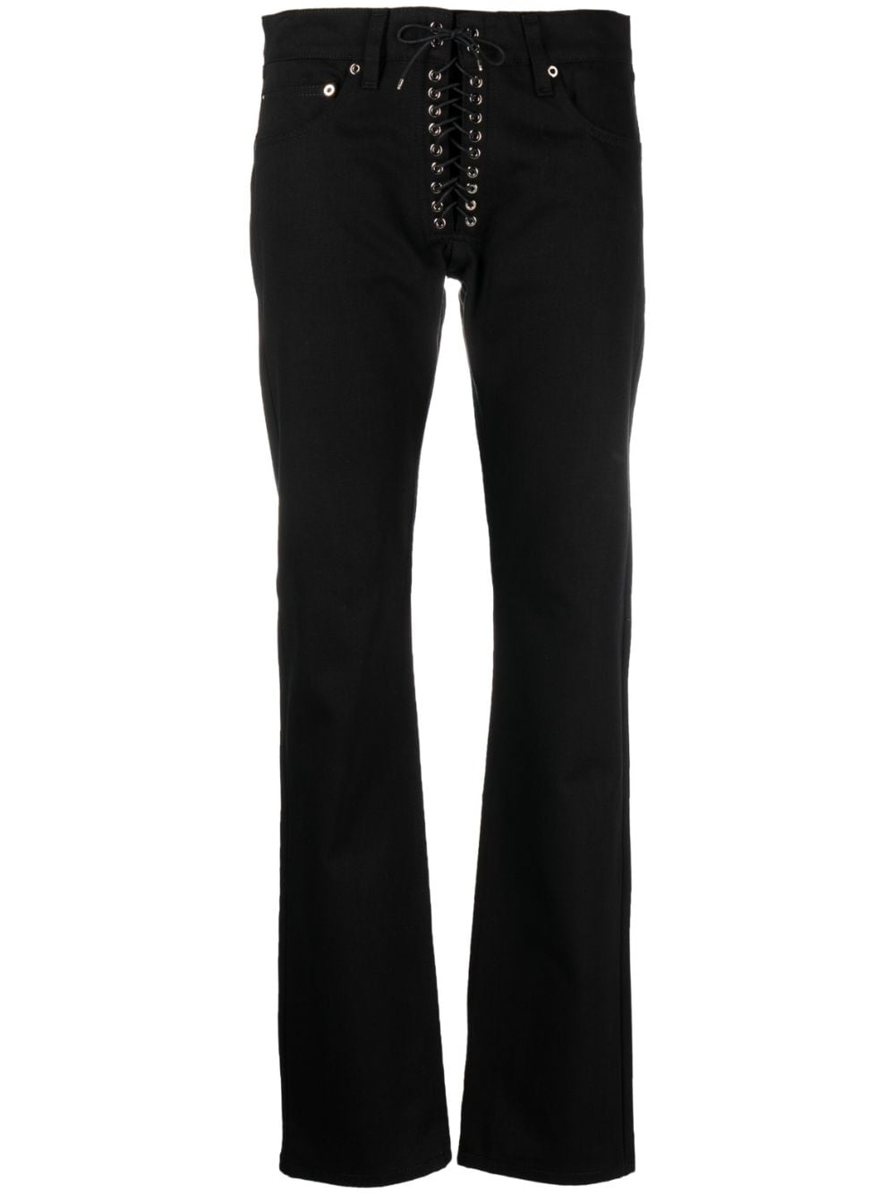 Ludovic de Saint Sernin lace-up straight-leg jeans - Black von Ludovic de Saint Sernin