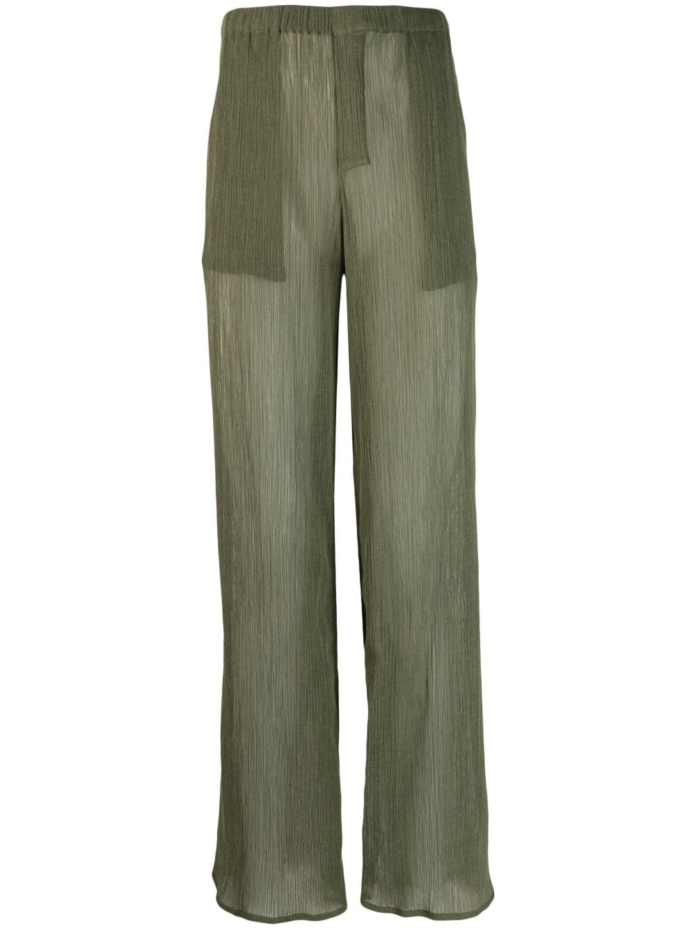 Ludovic de Saint Sernin semi-sheer elasticated trousers - Green von Ludovic de Saint Sernin