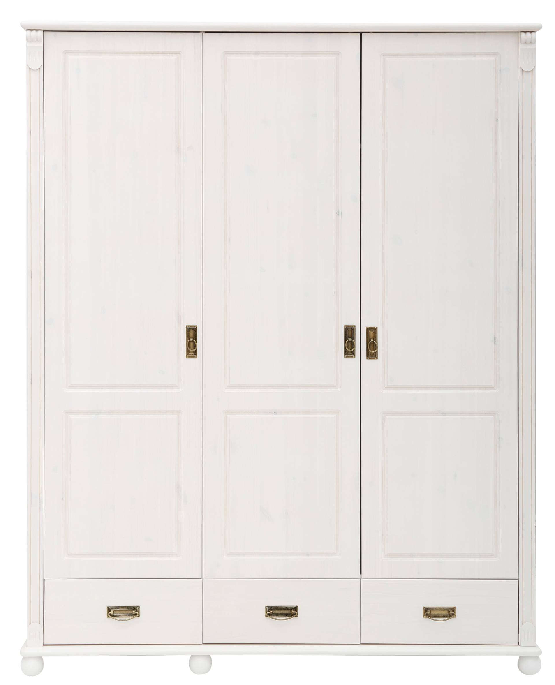 Lüttenhütt Drehtürenschrank »"Aimo", Kinderkleiderschrank, 3 türig, Landhausstil, Kassetten« von Lüttenhütt