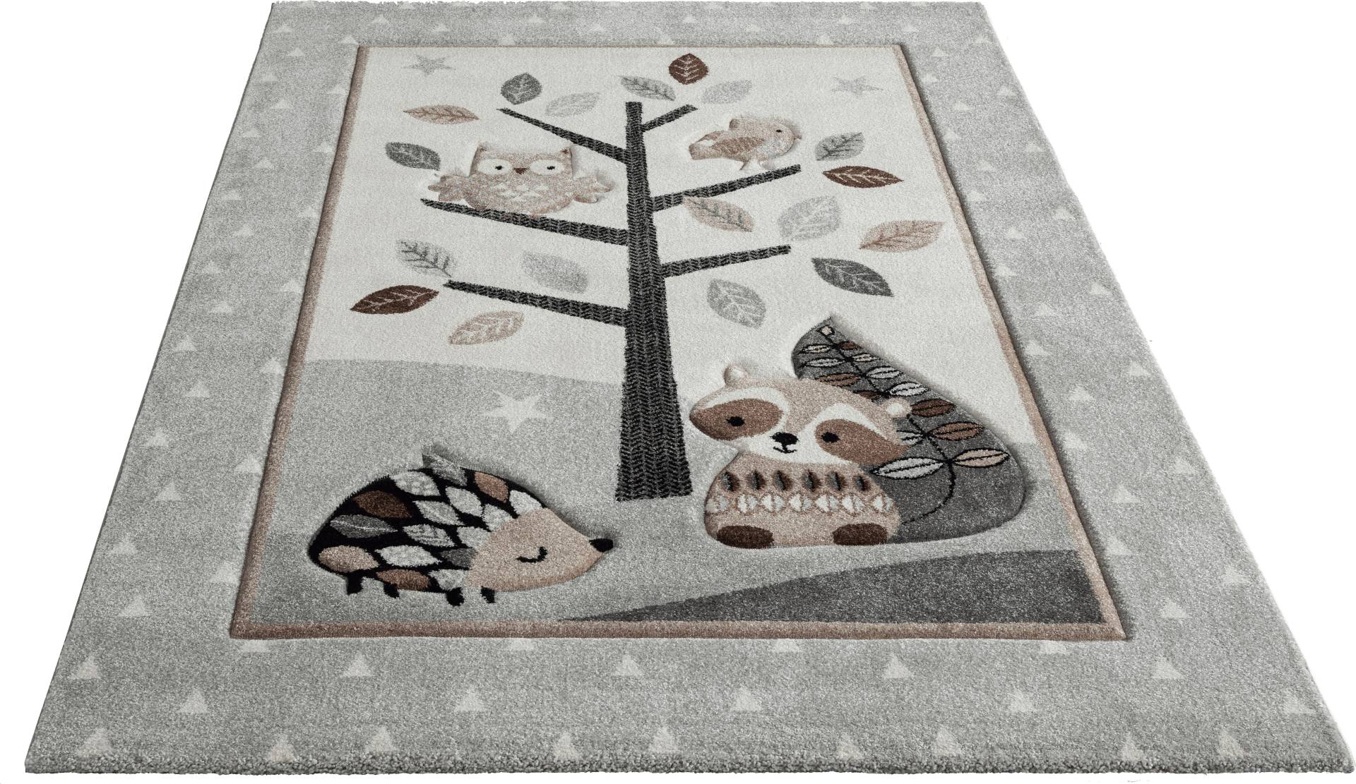 Lüttenhütt Kinderteppich »Tierwelt«, rechteckig, Teppich mit Bordüre, weiche Haptik, Motiv Tiere von Lüttenhütt