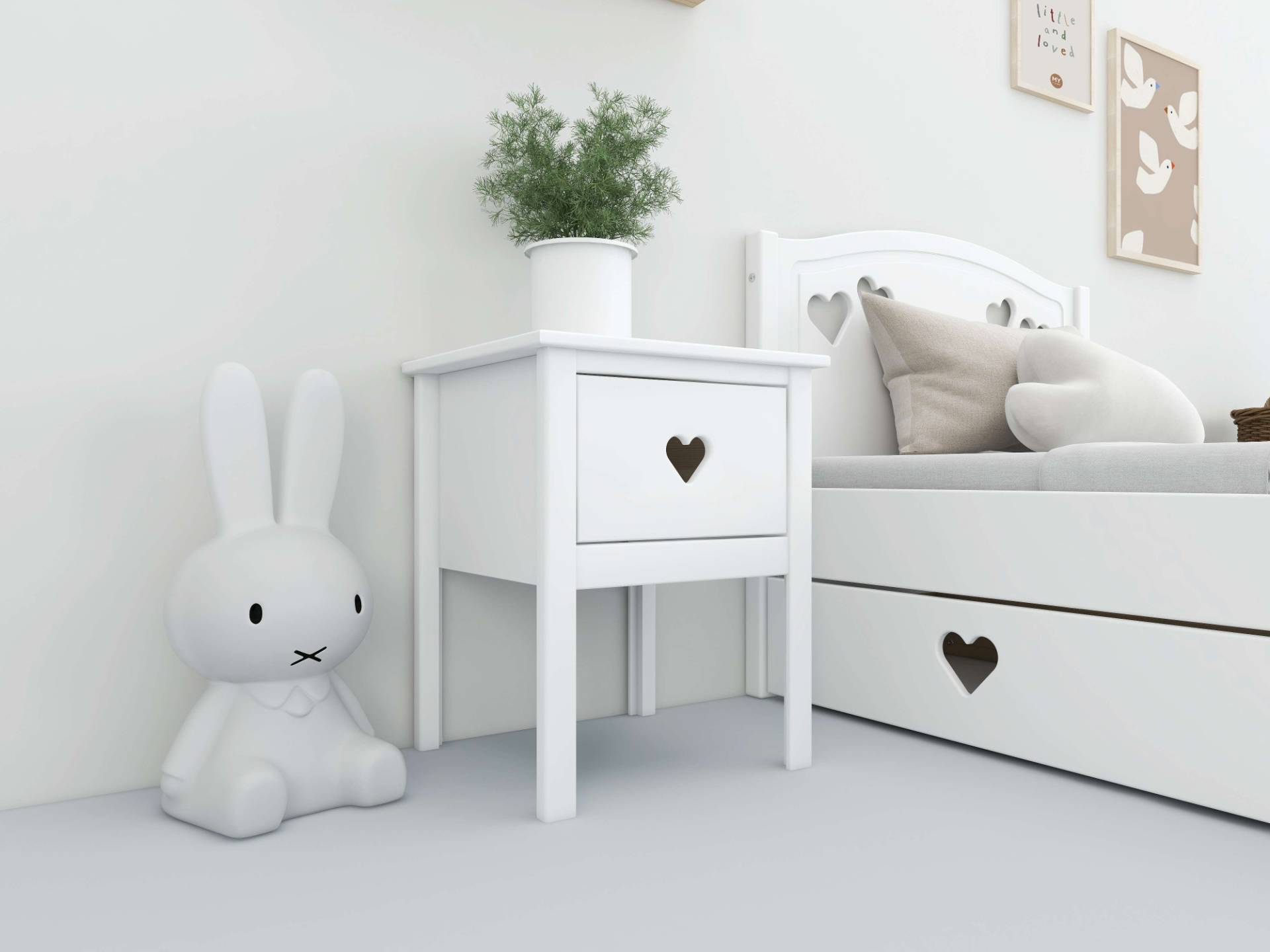 Lüttenhütt Nachttisch »Beeke Nako, Nachtkommode«, Nako, Breite 43 cm, mit Schublade, teilmassiv, FSC® zertifiziert von Lüttenhütt