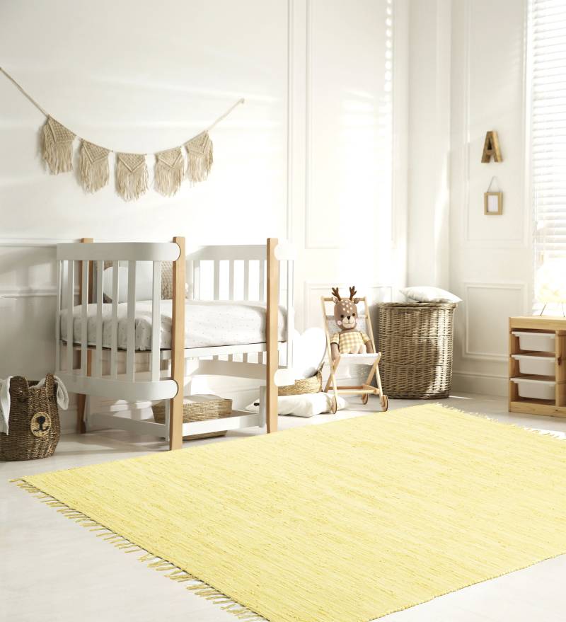 my home Kinderteppich »Insa Fleckerl«, rechteckig, 5 mm Höhe, Uni Farben, pastell, handgewebt, pflegeleicht, waschbar, Kinderzimmer von My Home