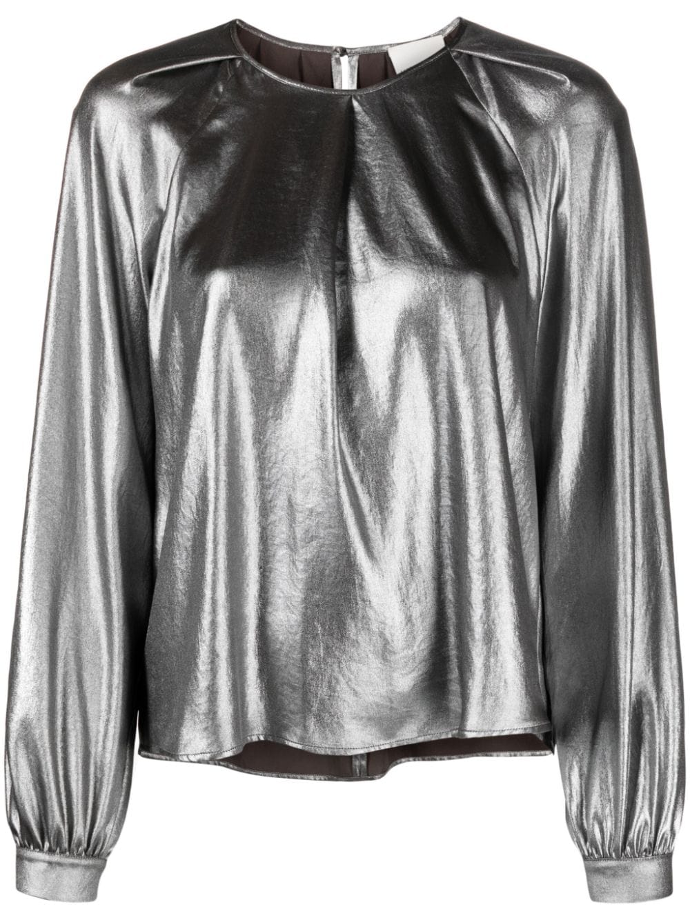 Luisa Cerano metallic-effect long-sleeve top - Silver von Luisa Cerano