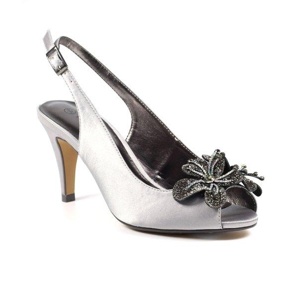 Pumps Ankara, Satin Damen Grau 40 von Lunar