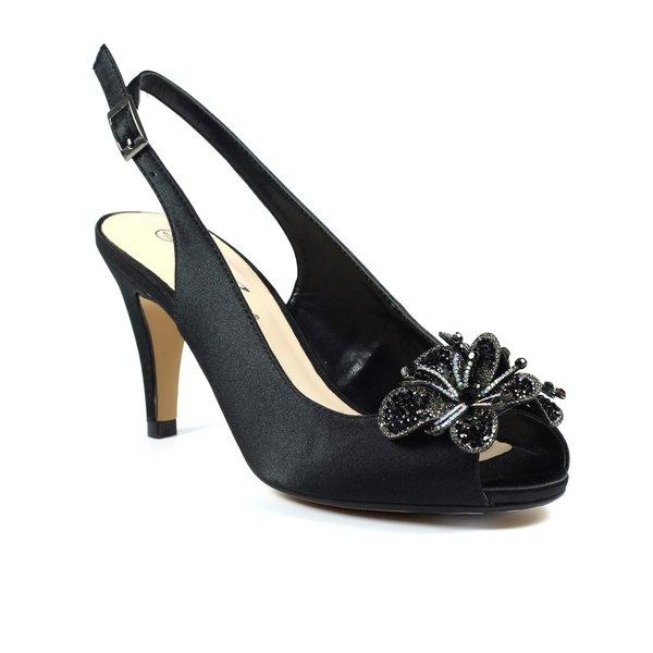 Pumps Ankara, Satin Damen Schwarz 37 von Lunar