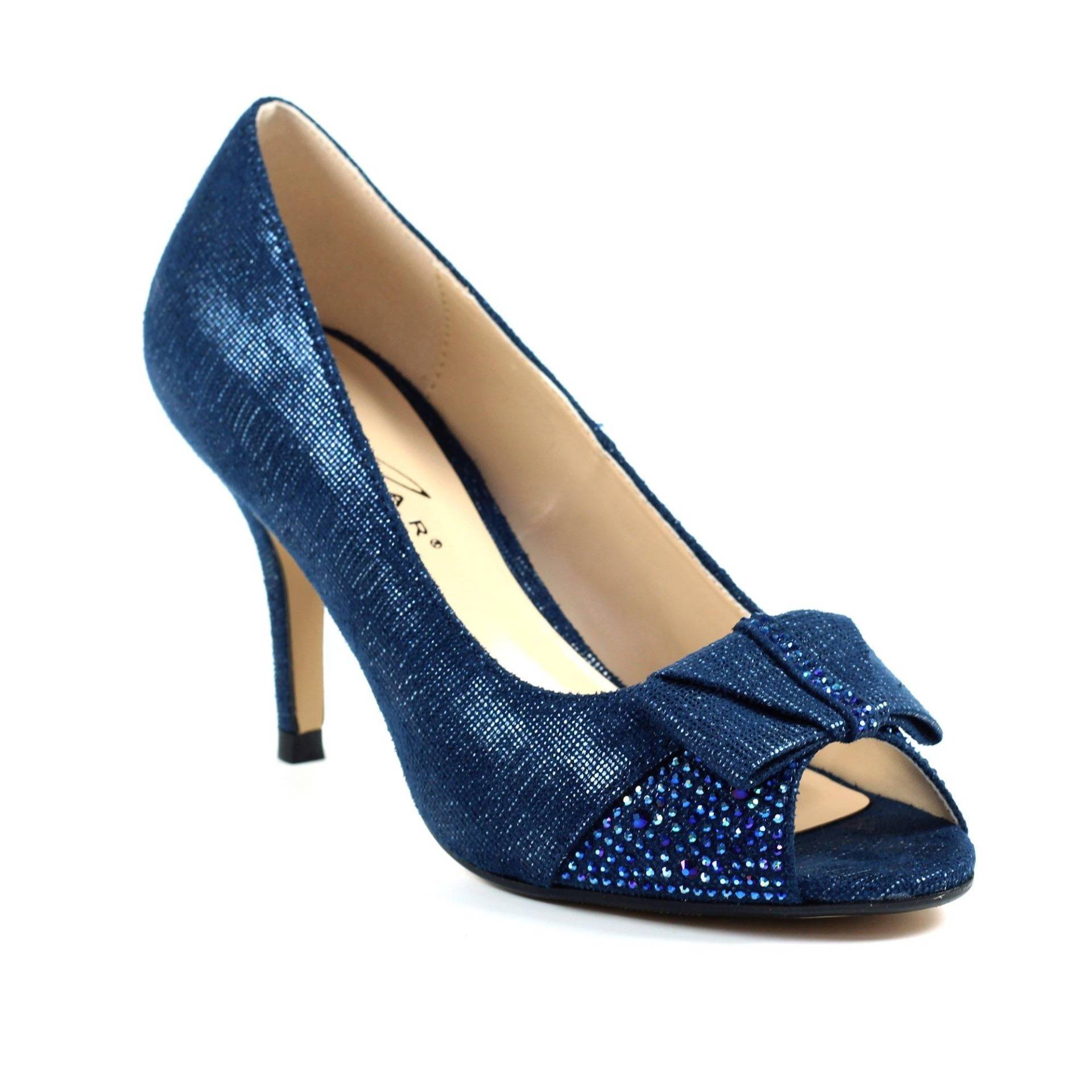 Pumps Mira, Strassbesatz Damen Blau 39 von Lunar