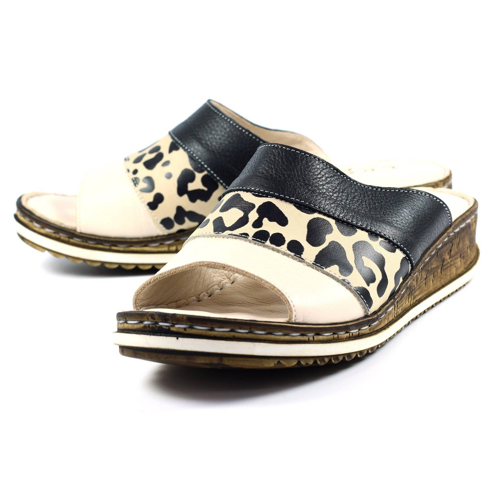 Sandalen Appleby, Ozelotdruck, Leder Damen Braun 41 von Lunar