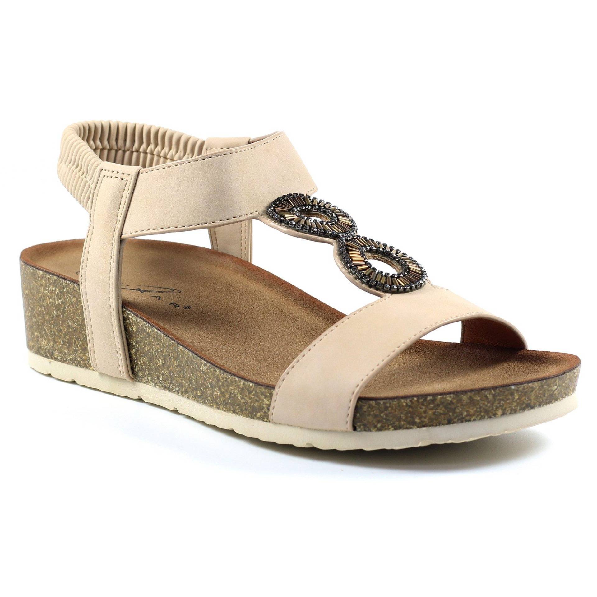 Sandalen Barwell Damen Beige 39 von Lunar