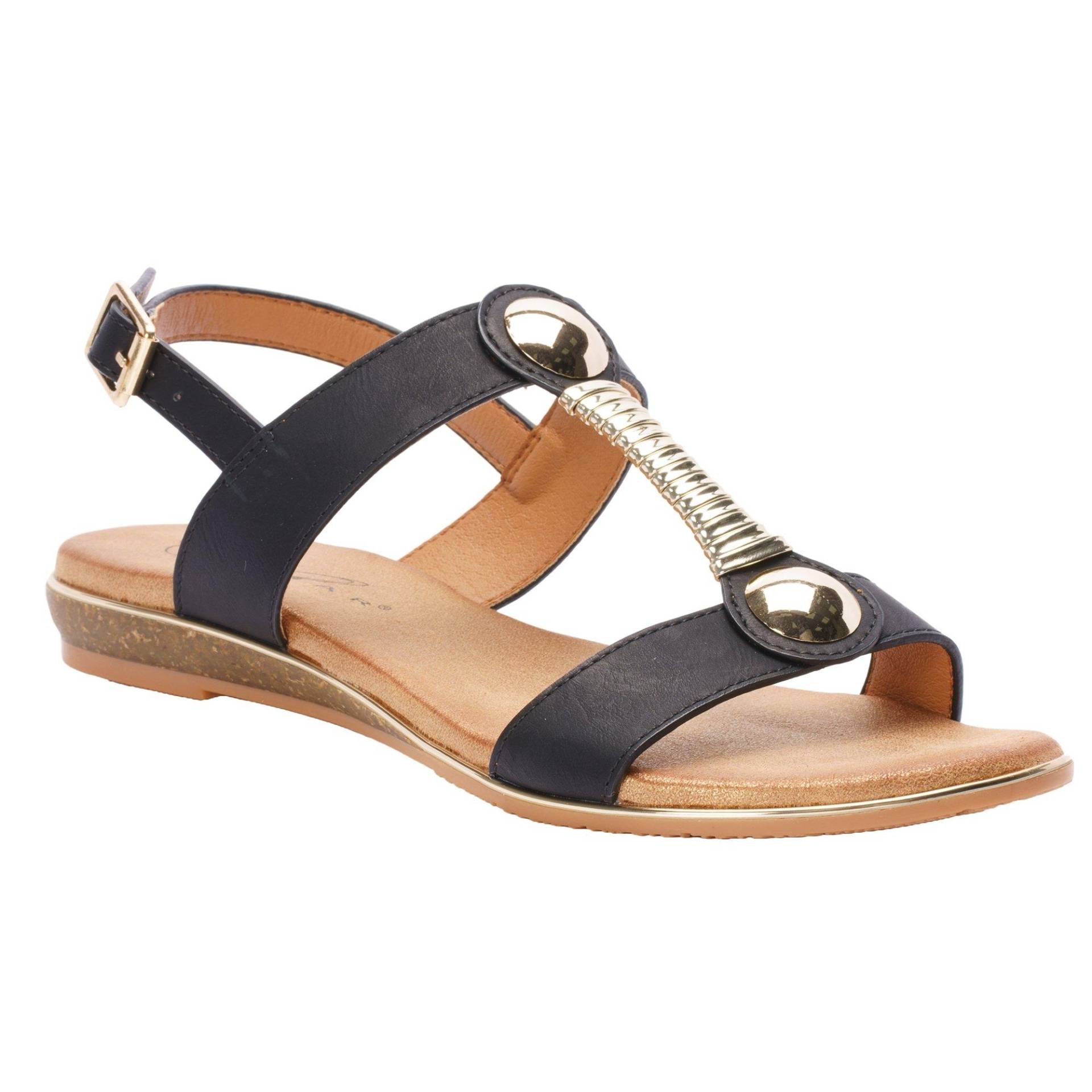 Sandalen Renoir Damen Schwarz 38 von Lunar