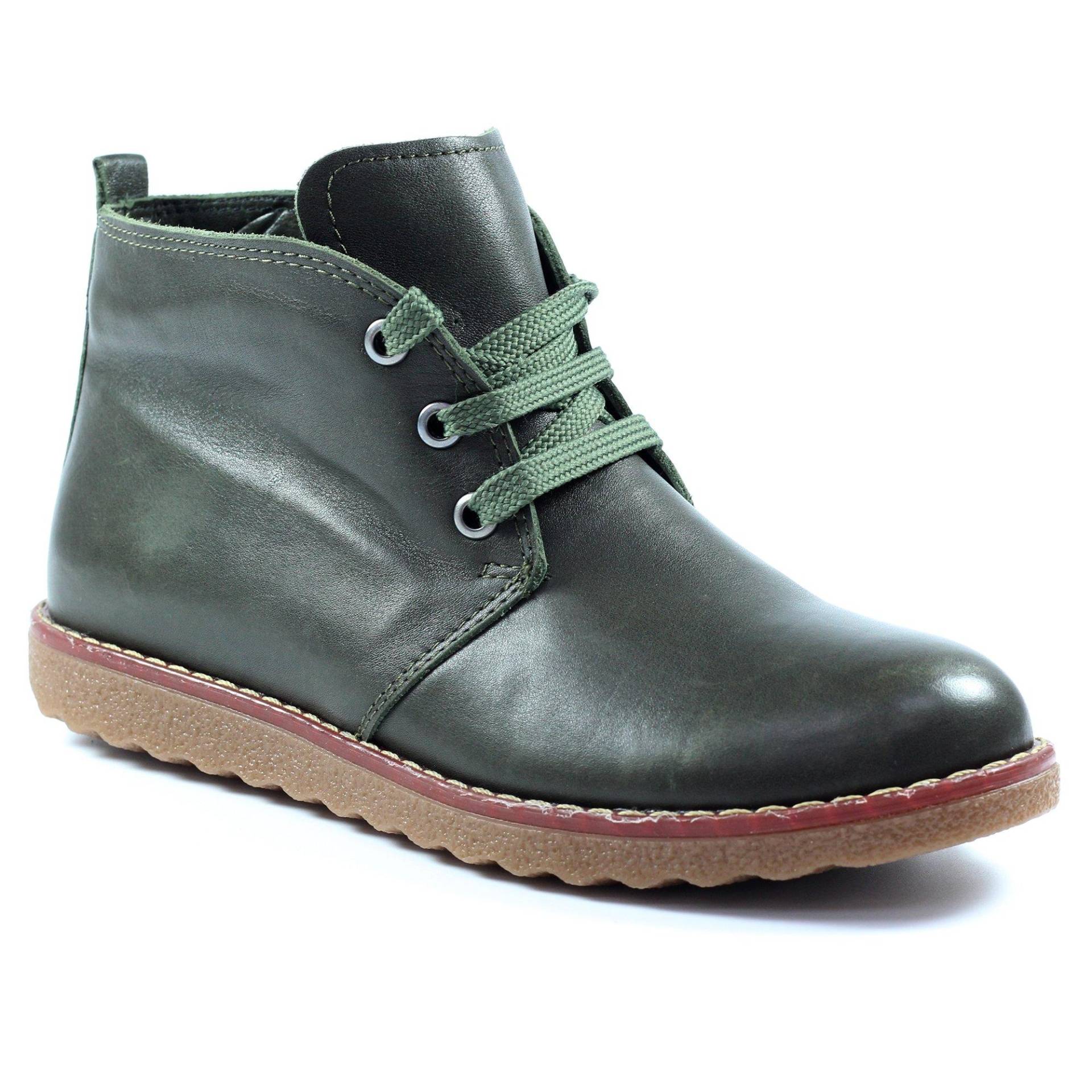 Stiefeletten Claire, Leder Damen Grün 38 von Lunar