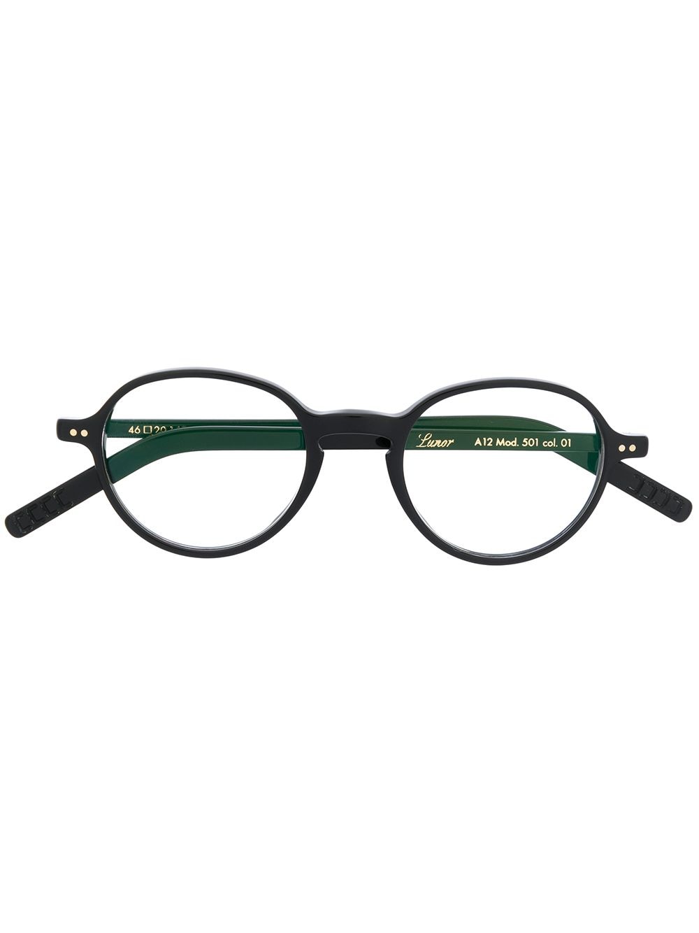 Lunor A12 501 round glasses - Black von Lunor