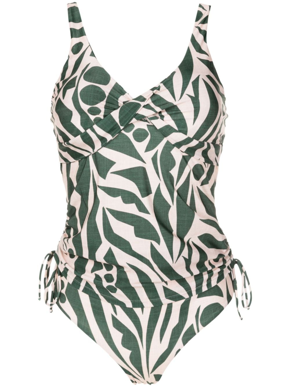 Lygia & Nanny Bruma abstract-print ruched tankini - Green von Lygia & Nanny