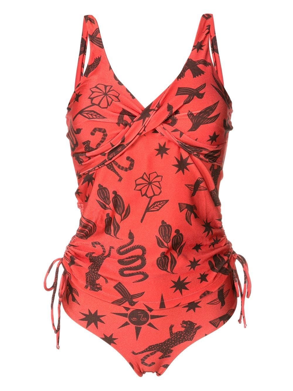 Lygia & Nanny Bruma printed tankini top - Brown von Lygia & Nanny