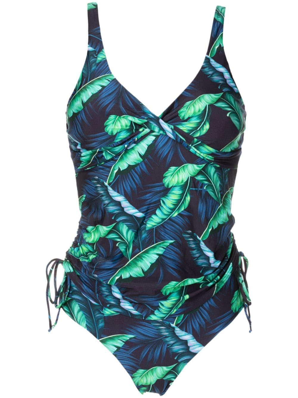 Lygia & Nanny Bruma twisted leaf-print tankini - Blue von Lygia & Nanny