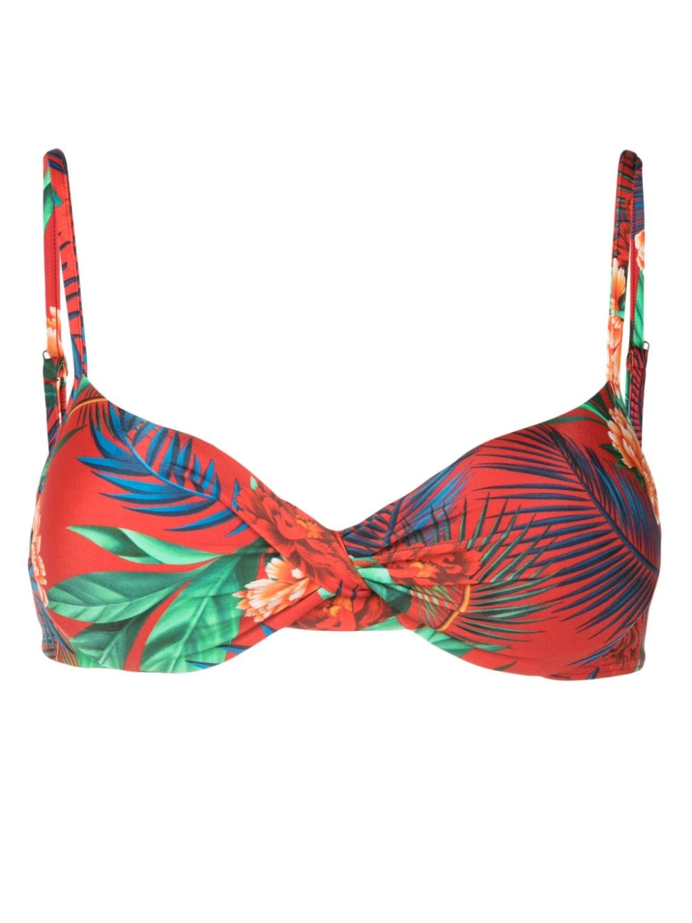 Lygia & Nanny Cassis floral-print bikini top - Red von Lygia & Nanny