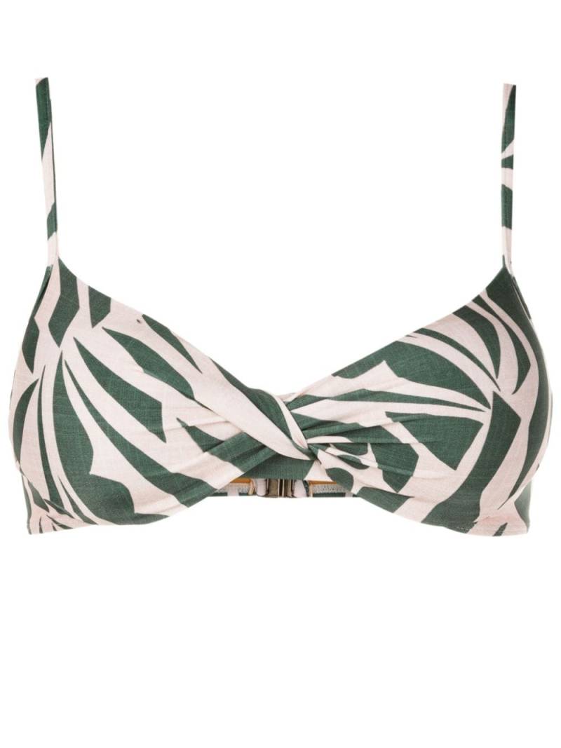 Lygia & Nanny Cassis graphic-print bikini top - Green von Lygia & Nanny