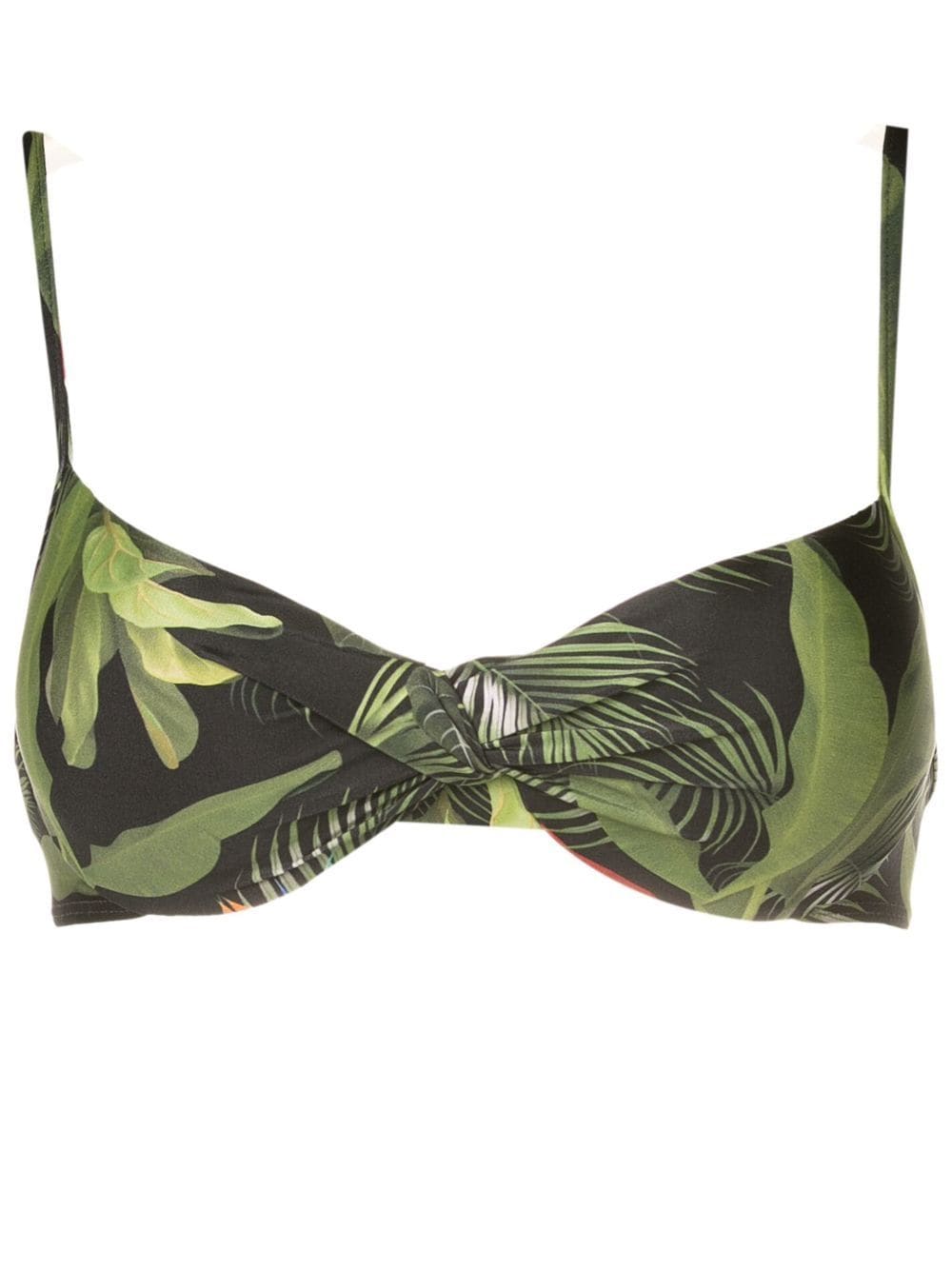 Lygia & Nanny Cassis leaf-print bikini top - Green von Lygia & Nanny